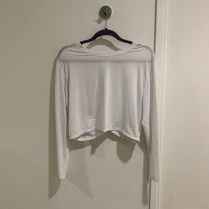 Lululemon White Long Sleeve Crop